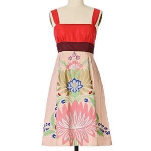 Anthropologie Lotus Flower Dress